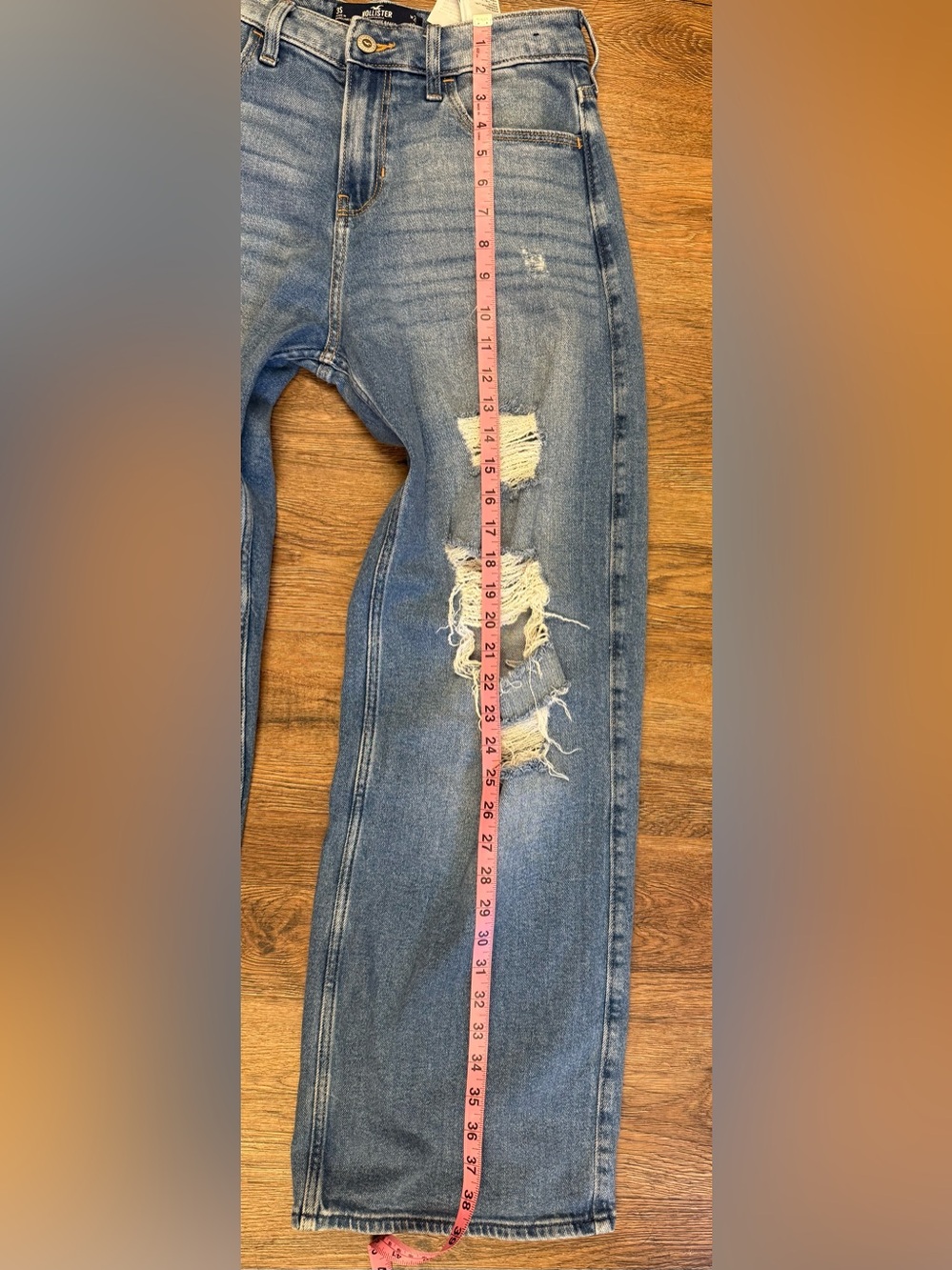 Hollister High Rise Vintage Baggy Jeans Distressed W26 L29 (Size 3S) - Picture 4 of 9